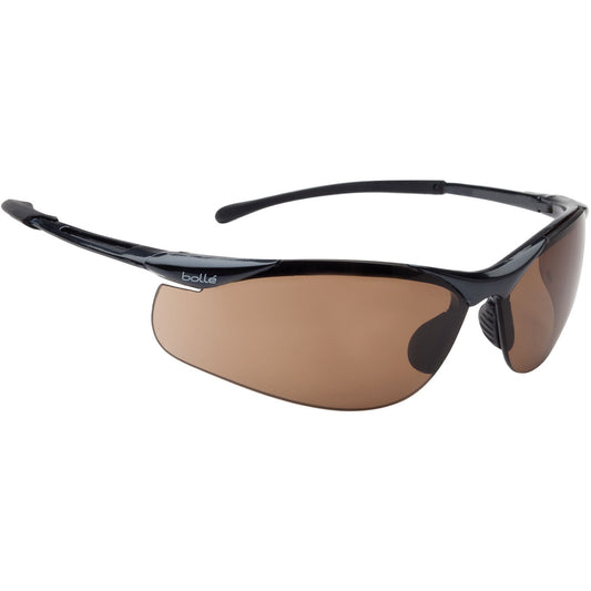 Bolle Safety Contour Dark Gun Frame Platinum As/Af Quartz (Bronze) Lens Each Of 10 - (1615505)