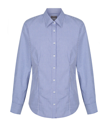 Gloweave Ladies Gingham Long Sleeve Casual Slim Fit Shirt (1637WHL)