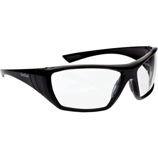 Bolle Safety Hustler Gloss Black Frame As/Af Clear Lens - (1652601)