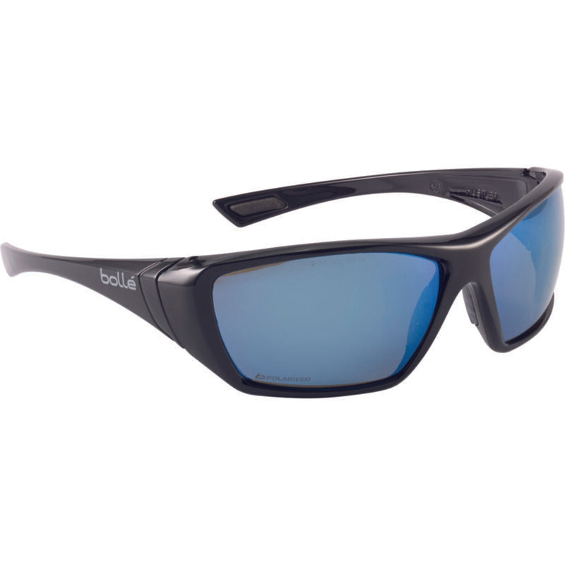 Bolle Safety Hustler Cobalt Flash (Blue Mirror) Polarised As/Af Lens - Soft Drawstring Pouch - (1652618)