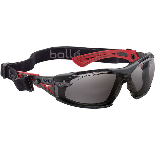 Bolle Safety Rush+ Seal Platinum As/Af Smoke Lens - Assembled With Gasket & Strap - (1662302FB)