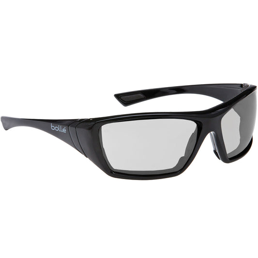 Bolle Safety Hustler Seal Gloss Black Frame Platinum As/Af Clear Lens - (1662601)