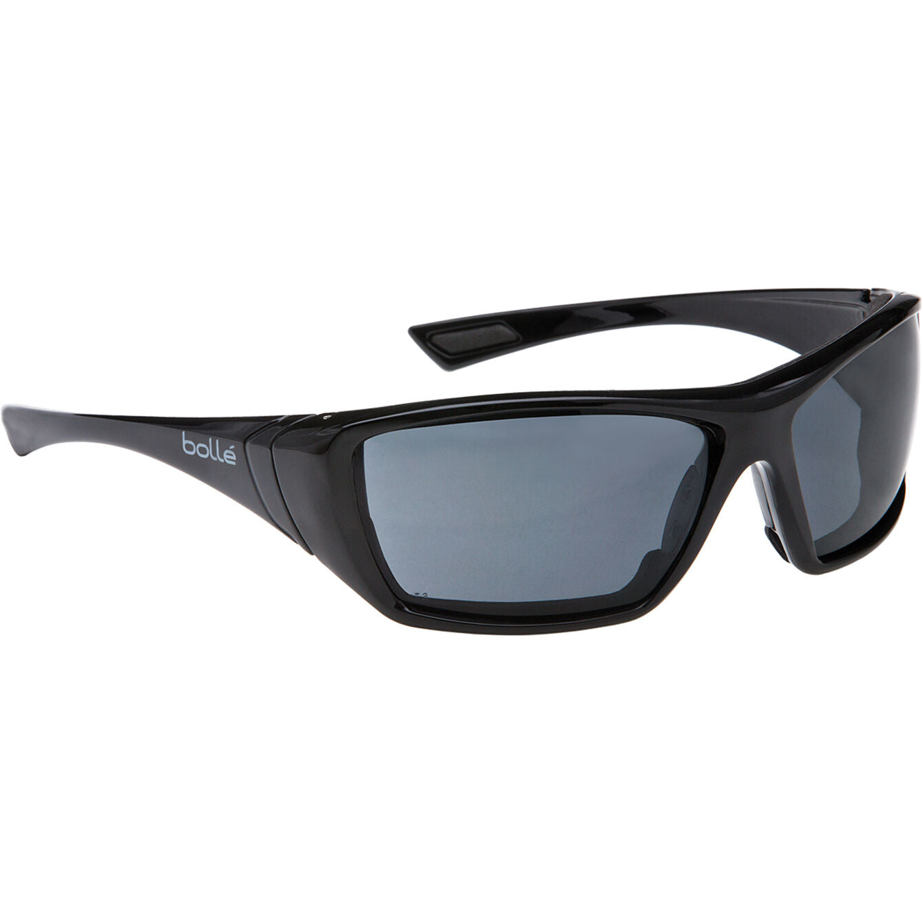 Bolle Safety Hustler Seal Gloss Black Frame Platinum As/Af Smoke Lens - (1662602)