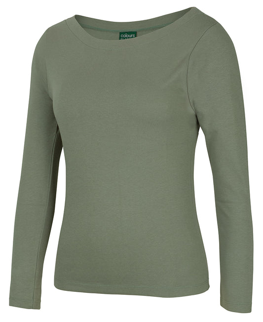 JB's Wear C of C Ladies L/S Boat Neck Tee (1BTL)