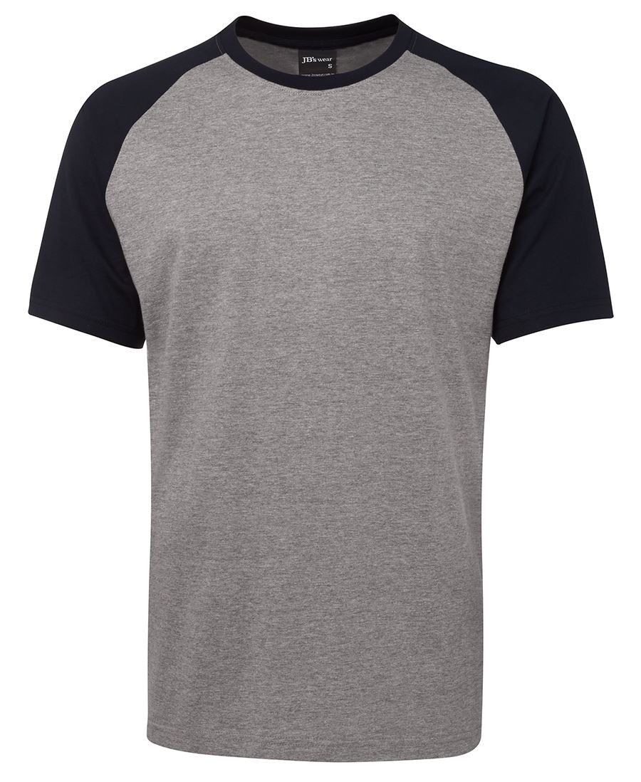 JB's Wear-JB's Two Tone Tee-Marle/Navy / S-Uniform Wholesalers - 2