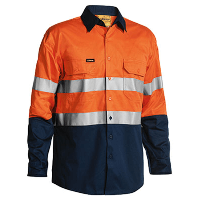 Bisley Taped Hi Vis Cool Lightweight Shirt - Long Sleeve (BS6896)