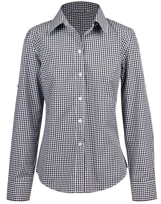 Winning Spirit Ladie's Gingham Check Long Sleeve Shirt (M8300L)