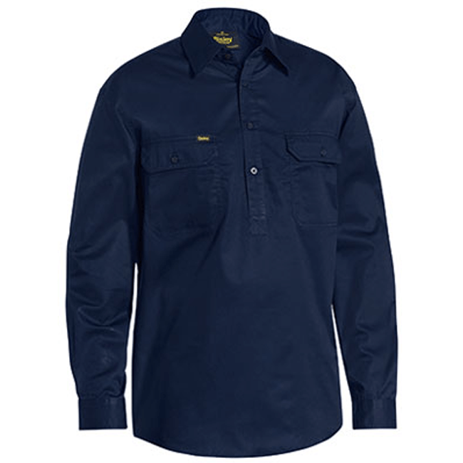 Bisley Closed Front Cool Lightweight Drill Shirt - Long Sleeve (BSC6820)