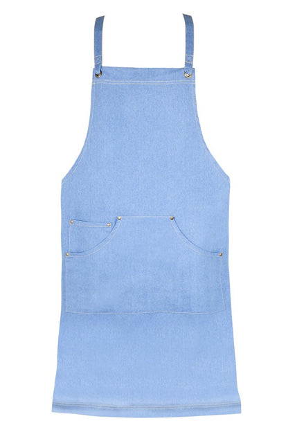 Ramo-Ramo Denim Bib Apron	(new)-Light Blue-Uniform Wholesalers - 3
