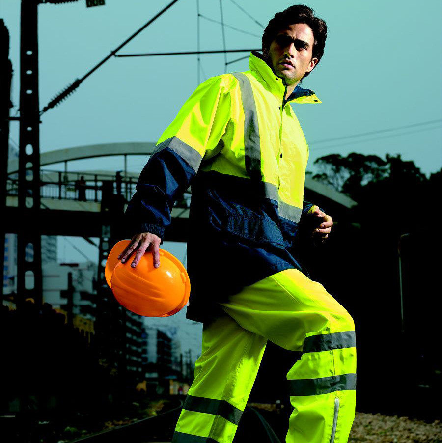 Bocini Hi-Vis Mesh Lining Jacket With Reflective Tape-(SJ0432)