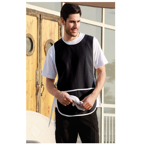 Bocini Polyestaer Drill Popover Apron With Pocket-(WA0676)