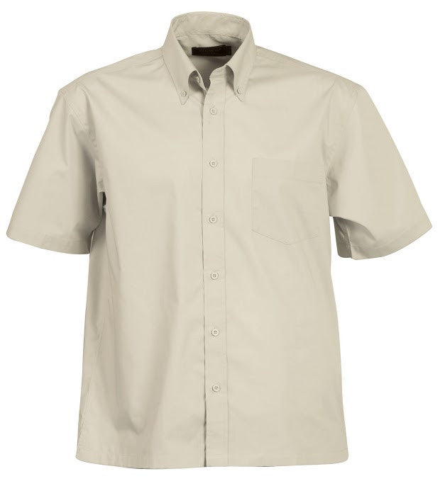Stencil-Stencil Men's Nano Shirt (S/S)-Beige / S-Uniform Wholesalers - 3