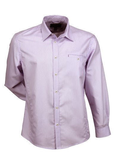 Stencil-Stencil Men's Empire Shirt (L/S)-Mauve/Mauve / S-Uniform Wholesalers - 6