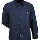 Stencil-Stencil Men's Empire Shirt (L/S)-Navy/Sky / S-Uniform Wholesalers - 4