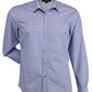 Stencil-Stencil Men's Dominion Shirt (L/S)-Mid Blue / S-Uniform Wholesalers - 3