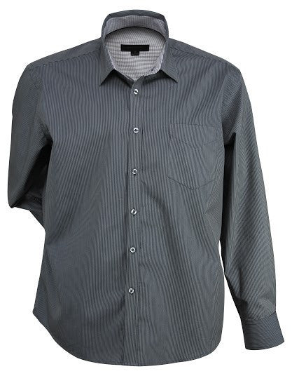 Stencil-Stencil Men's Inspire Shirt (L/S)-Charcoal / S-Uniform Wholesalers - 5