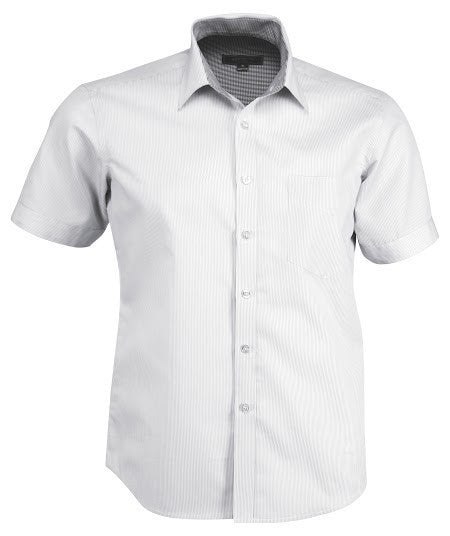 Stencil-Stencil Men's Inspire Shirt (S/S)-Grey/White / S-Uniform Wholesalers - 1