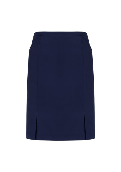 Biz Corporate Womens Front Pleat Detail Straight Skirt (20720)