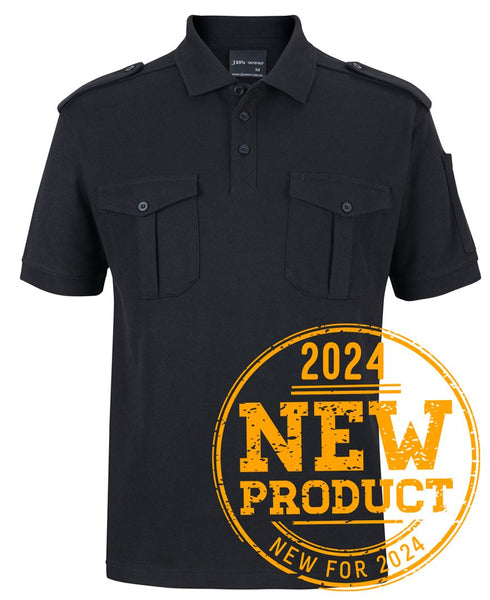 Polo shirt with epaulettes shop