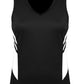 Aussie Pacific-Aussie Pacific Lady Tasman Singlet( 2nd 14 colors)-4 / Black/White-Uniform Wholesalers - 20