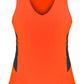 Aussie Pacific-Aussie Pacific Lady Tasman Singlet-4 / Neon Orange/Slate-Uniform Wholesalers - 9