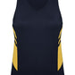Aussie Pacific-Aussie Pacific Lady Tasman Singlet( 2nd 14 colors)-4 / Navy/Gold-Uniform Wholesalers - 22