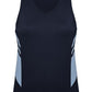 Aussie Pacific-Aussie Pacific Lady Tasman Singlet( 3rd 6 colors)-4 / Navy/Sky-Uniform Wholesalers - 3
