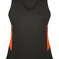 Aussie Pacific-Aussie Pacific Lady Tasman Singlet( 2nd 14 colors)-4 / SLATE/NEON ORANGE-Uniform Wholesalers - 3