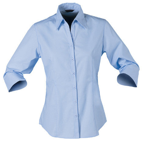 Stencil-Stencil Ladies' Nano Shirt (3/4S)-Pale Blue / 8-Uniform Wholesalers - 5