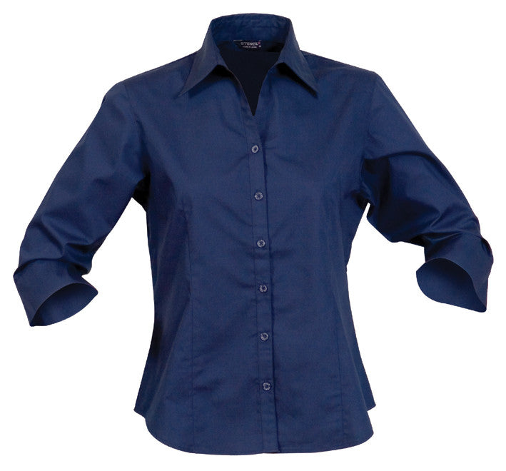 Stencil-Stencil Ladies' Nano Shirt (3/4S)-Navy / 8-Uniform Wholesalers - 4