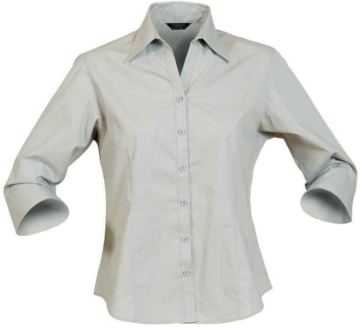 Stencil-Stencil Ladies' Nano Shirt (3/4S)-Putty / 8-Uniform Wholesalers - 6