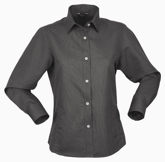 Stencil-Stencil Ladies' Empire Shirt (L/S)-Charcoal/Grey / 8-Uniform Wholesalers - 2