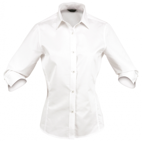 Stencil-Stencil Empire 2132 Ladies 3/4S Shirt-White / White / 8-Uniform Wholesalers - 2