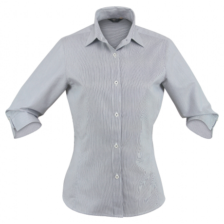 Stencil-Stencil Empire 2132 Ladies 3/4S Shirt-Grey / Charcoal / 8-Uniform Wholesalers - 3