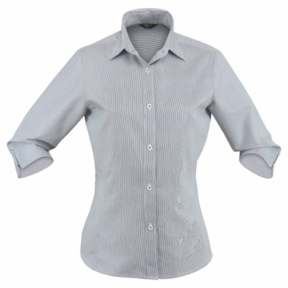 Stencil-Stencil Empire 2132 Ladies 3/4S Shirt-Grey / Charcoal / 8-Uniform Wholesalers - 3