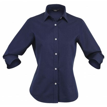 Stencil-Stencil Empire 2132 Ladies 3/4S Shirt-Navy / Sky / 8-Uniform Wholesalers - 4