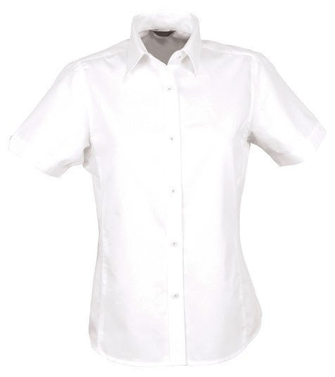 Stencil-Stencil Ladies' Empire Shirt (S/S)-White/White / 8-Uniform Wholesalers - 1