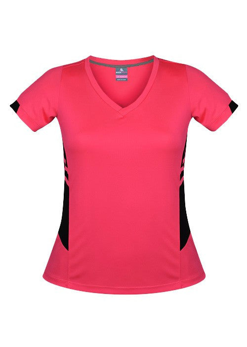 Aussie Pacific-Aussie Pacific Lady Tasman Tee-4 / Neon Pink/Black-Uniform Wholesalers - 7