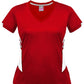 Aussie Pacific-Aussie Pacific Lady Tasman Tee (3rd 9 colors)-4 / Red/White-Uniform Wholesalers - 6