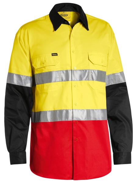 Bisley Taped Hi Vis Cool Lightweight Shirt Long Sleeve Shirt (BS6697T)