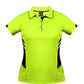 Aussie Pacific-Aussie Pacific Lady Tasman Polo( 2nd 8 colors)-4 / Neon Yellow/Black-Uniform Wholesalers - 5