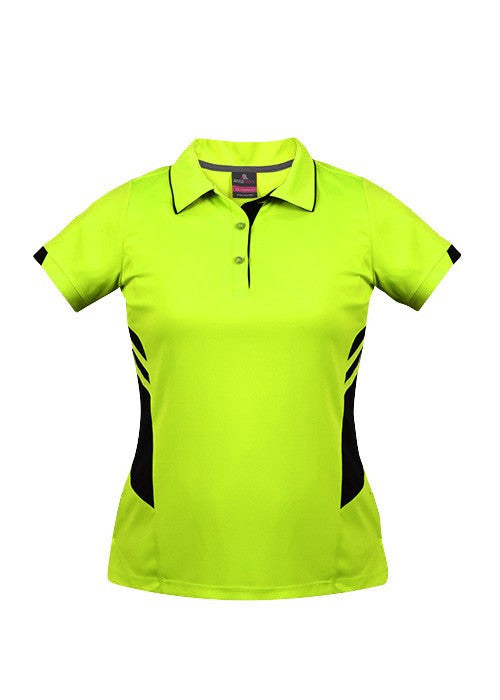Aussie Pacific-Aussie Pacific Lady Tasman Polo( 2nd 8 colors)-4 / Neon Yellow/Black-Uniform Wholesalers - 5