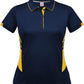 Aussie Pacific-Aussie Pacific Lady Tasman Polo( 3rd 8 colors)-4 / Navy/Gold-Uniform Wholesalers - 7