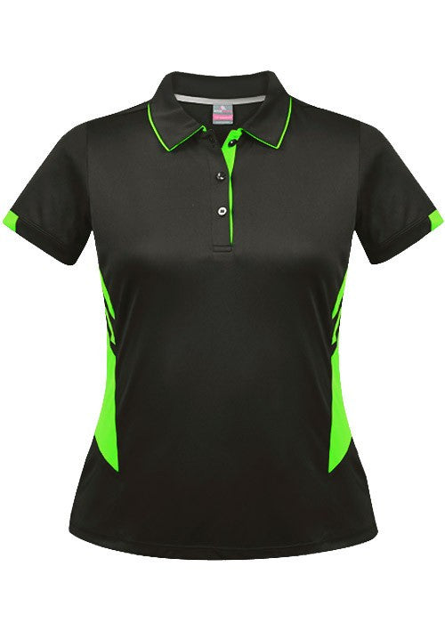 Aussie Pacific-Aussie Pacific Lady Tasman Polo( 2nd 8 colors)-4 / Slate/Neon Green-Uniform Wholesalers - 6