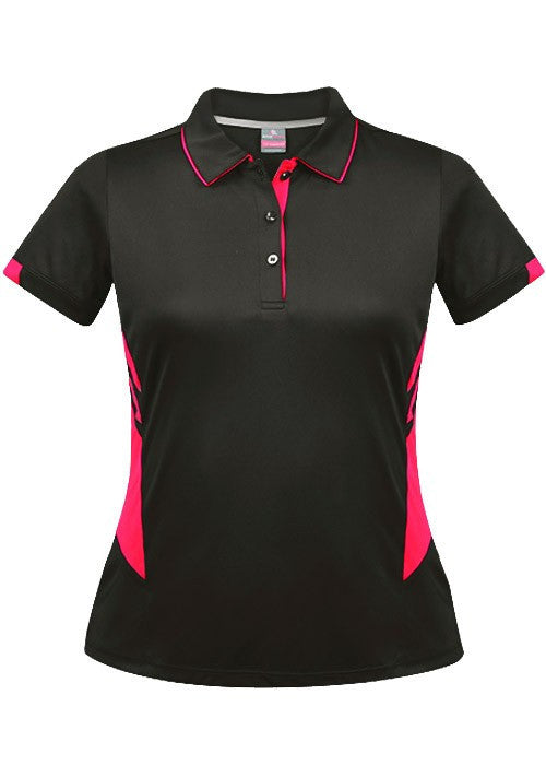 Aussie Pacific-Aussie Pacific Lady Tasman Polo( 2nd 8 colors)-4 / Slate/Neon Pink-Uniform Wholesalers - 9