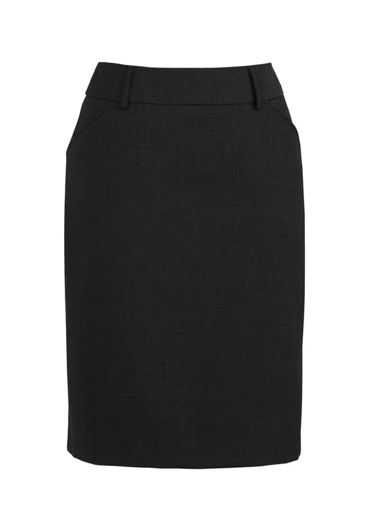 Biz Corporates Womens Comfort Wool Stretch Multi-Pleat Skirt(24015)