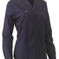 Bisley Womens Stretch V-neck Closed Front Shirt (BLC6063)