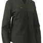 Bisley Womens Stretch V-neck Closed Front Shirt (BLC6063)