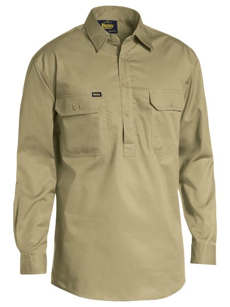 Bisley Closed Front Cool Lightweight Drill Shirt - Long Sleeve (BSC6820)