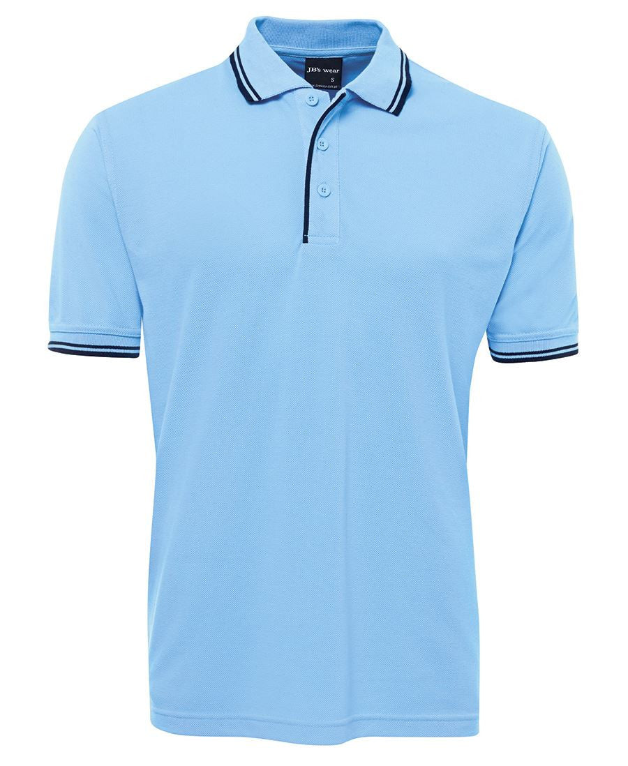 JB's Wear-Jb's Contrast Polo - Adults 1st ( 9 Color )-Light Blue/Navy / S-Uniform Wholesalers - 10